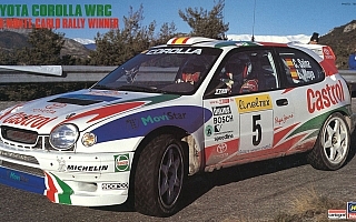 ハセガワ、トヨタ・カローラ WRC “1998 モンテカルロ ラリー ウィナー”のプラモデルを再生産