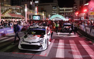 WRCジャパン:名鉄豊田市駅前でオープニングセレモニーを実施